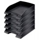 Leitz Plus Letter Tray&nbsp;–&nbsp;70&nbsp;mm&nbsp;–&nbsp;Pack of 5 a4 black