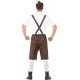 Smiffy's Adult Men's Brad Wurst Costume, Lederhosen, Shirt and Hat, Funny Side, Serious Fun, Size M, 43399