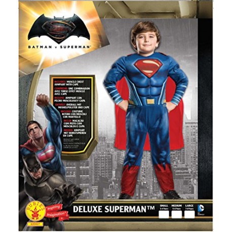 Rubie's Official Dc Comics Warner Bros Dawn of Justice Deluxe Superman, Child Costume