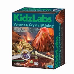 4M Kidz Labs Volcano and Crystal Mining Play Set