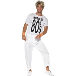 Smiffy's Adult Men's Made in 80's Costume, Top trousers, Back to the 80's, Serious Fun, Size M, 38488