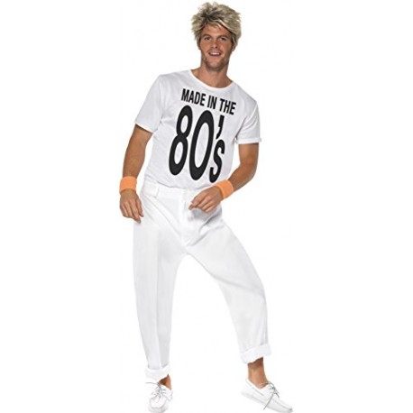 Smiffy's Adult Men's Made in 80's Costume, Top trousers, Back to the 80's, Serious Fun, Size M, 38488