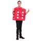 Bristol Novelty AF024 Poker Dice Costume, Red, One Size
