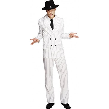 Fever Adult men's Gangster Costume, Jacket, trousers and Tie, Twenties, Size L, 31079