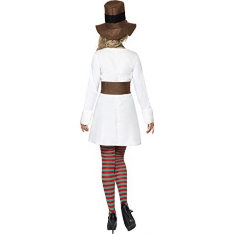 Smiffy's Women's Miss Snowman Costume, Dress, Hat, Scarf & Belt, Snowman, Size
