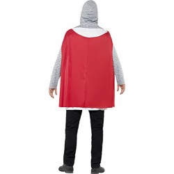Smiffy's Men's Knight Costume, Tunic, Belt and Hood, Size
