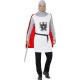 Smiffy's Men's Knight Costume, Tunic, Belt and Hood, Size