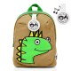 Zip & Zoe Mini Rucksack with Reins Children's Backpack, 25 cm,Green, Dylan Dino Face