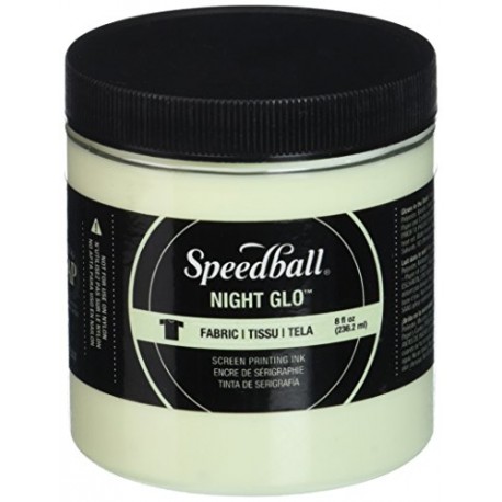 Speedball Art Products Night Glo Fabric Screen Printing Ink 8 oz White