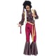 Smiffy's Adult Men's 70's Psychedelic Rocker Costume, flares, top with attached waistcoat and headpiece, 70 Disco, Serious Fun, 