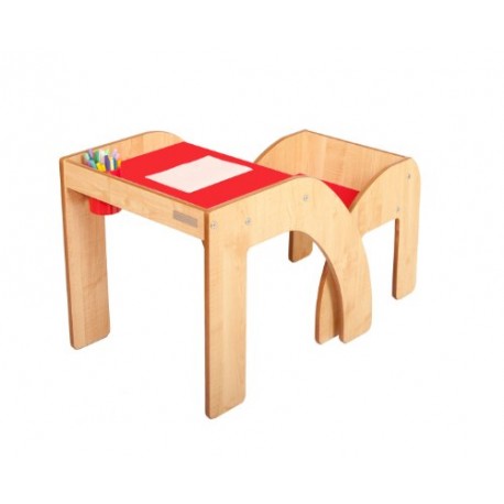 Little Helper FunStation Toddler Table and Chair Set (Red)