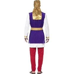 Smiffy's Adult Men's Arabian Prince Costume, Top, Waistcoat, Trousers, Belt and Turban, Around the World, Seious Fun, Size