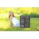 Pearhead Pregnancy Photo Sharing Chalkboard with Chalk