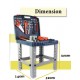 deAO Workshop and Tools Carrycase Playset Mechanic Work Bench with Fold Up Design Includes Multiple Accessories and Electric Dri