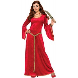 Forum Novelties AC576 Medieval Ruby Sorceress Dress, Size 10