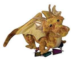 Cuddle Toys 728 18 cm Tall Topaz Golden Dragon Plush Toy