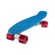 Ridge Retro Kids' Street Skateboard Blue/Red, 22 inch plastic frame, 1 speed 78a pu rubber wheels prefitted with abec 7 bearing