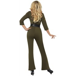 Smiffy's Women's Top Gun Aviator Costume, Jumpsuit & Belt, Top Gun, Colour
