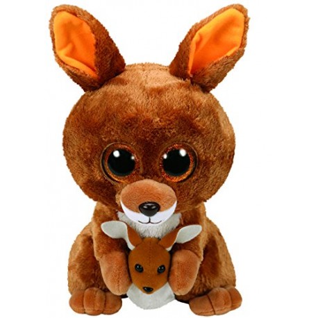 TY 37160&nbsp;Kipper Soft Toy Kangaroo with Glitter Eyes Glub Push's, Beanie Boo's, 24&nbsp;cm