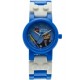LEGO Star Wars Luke Skywalker Kids Buildable Watch with Link Bracelet and Minifigure | blue/white | plastic | 28mm case diameter
