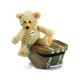 Steiff 30cm Charly Dangling Teddy Bear in Suitcase (Beige)