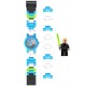 LEGO Star Wars Luke Skywalker Kids Buildable Watch with Link Bracelet and Minifigure | blue/white | plastic | 28mm case diameter