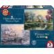 Schmidt Spiele 59468 Winter in Lamplight Manour Puzzle (2 x 1000