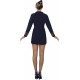 Smiffy's Adult Women's Flight Attendant Costume, Dress and Hat, Icons and Idols, Serious Fun, Size