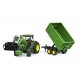 Bruder John Deere with Front Loader and Tandem Axle Tipping Trailer