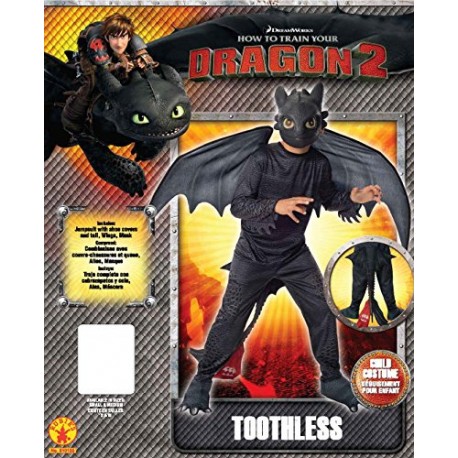 Rubie's Official DreamWorks How to Train Your Dragon 2 Toothless Night Fury, Child Costume