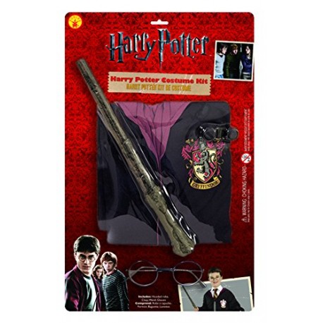 Rubie's Official Harry Potter Pack Gryffindor Robe, Wand and Glasses Child's Costume