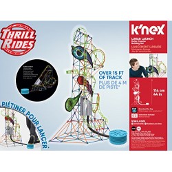 K’NEX Thrill Rides Lunar Launch Roller Coaster Building Set for Ages 9 and Up, Construction Educational Toy, 607 Pieces