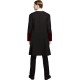 Fever Adult men's Gothic Vamp Costume, Coat, Mock Waistcoat and Cravat, Halloween, Size M, 21323