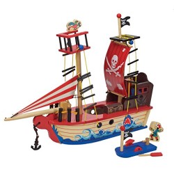 Toyland TL71007 Wooden Pirate Ship Toy