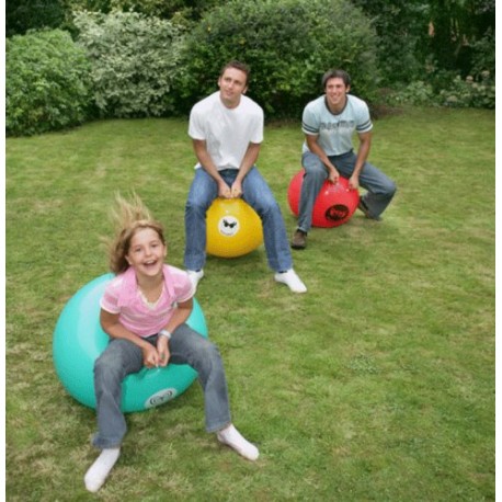 Garden Games Hoppin Mad Space Hopper Racing Game, Trio Pack, 24 Inch Adult Sized Hoppers
