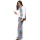 Smiffy's Men's Groovy Hippie Costume, Top, Pants and Headband, Size