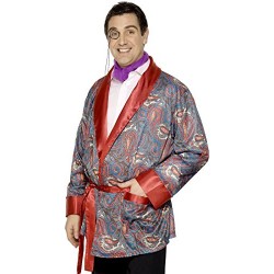 Smiffy's Adult Men's Smoking Jacket, Paisley Design, Tales of England, Serious Fun, One Size, 26948