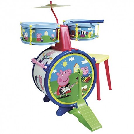 Reig Peppa Pig/PEPPAPIG&nbsp;–&nbsp;2323&nbsp;Drum Kit with Stool&nbsp;–&nbsp;