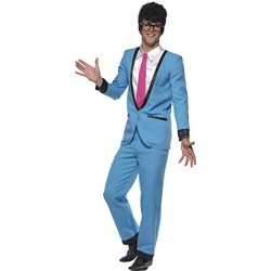 Smiffy's Men's Teddy Boy Costume, Pants, Jacket with Mock Shirt and Tie, Size