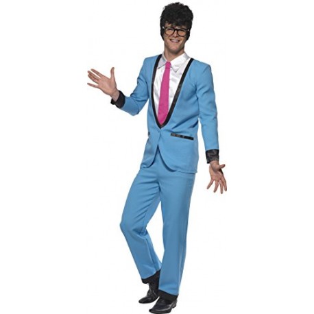 Smiffy's Men's Teddy Boy Costume, Pants, Jacket with Mock Shirt and Tie, Size