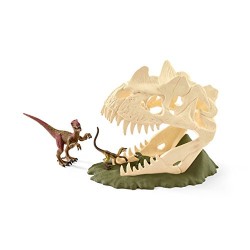 Schleich 42348 Dinosaurs Skull Trap with Velociraptor Toy