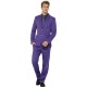 Smiffy's Adult Men's Purple Suit, Stand Out Suits, Jacket, trousers and Tie, Stand out Suits, Serious Fun, Size L, 43527