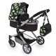 Bayer Design 18148AA Doll's Pram City Neo with Changing Bag and underneath shopping basket, convertable to a pushchair Black/Gre
