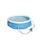 Bestway Fast Set 8' x 26 /2.44M x 66cm Pool Set Swimming Pool, 2300 Liters, Blue, 244x244x66 cm