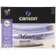 Canson 200807353 AQ Montval Fine Watercolour Pencils or on Long Edge 200 g/m2 – 100 sheets per pad, 24 x 32 cm White