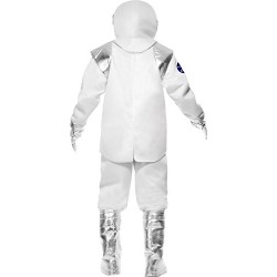 Smiffy's Adult Men's Spaceman Costume, Top, trousers, Helmet, Gloves and Shoe Covers, Icons and Idols, Serious Fun, Size M, 2110
