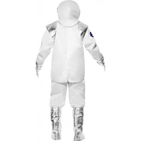 Smiffy's Adult Men's Spaceman Costume, Top, trousers, Helmet, Gloves and Shoe Covers, Icons and Idols, Serious Fun, Size M, 2110
