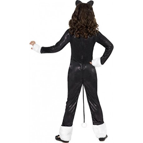 Smiffy's Children's Cool Cat Girl Costume, Jumpsuit, Tail & Headpiece, Colour