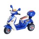 HOMCOM Kids Electric Ride On Toy Car Kids Motorbike Children Tricycle w/ 6V Chargeable Battery Headlight and Music (Blue)