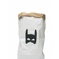 Tellkiddo Storage Bag Superhero, Paper, Black/White, 55 x 22 x 80 cm